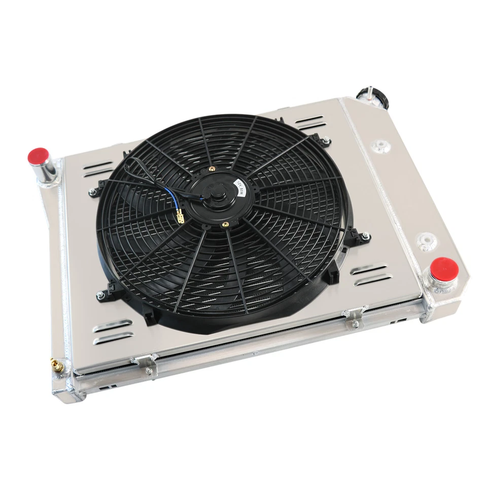 3 ROWS Aluminum Radiator Shroud Fan  For 1968~74 Chevy Nova 75~87 EL Camino ,Hot Foto 4 de 4