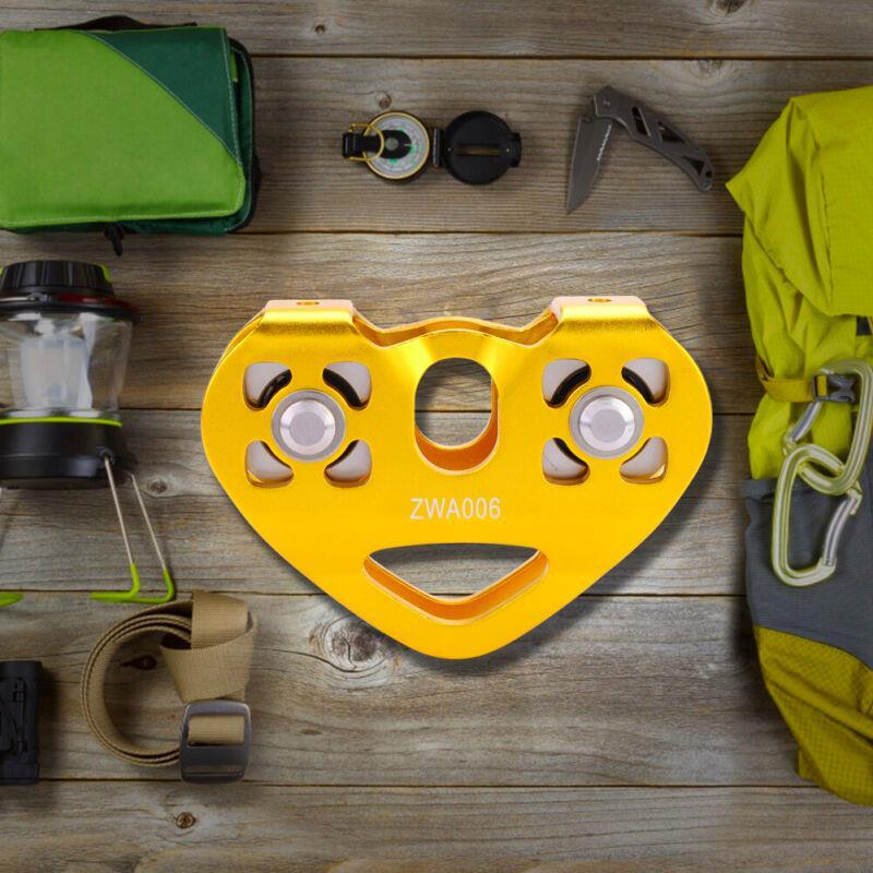 30KN Dual Pulley Zip Line Trolley for Rock Climbing Outdoor Equipment