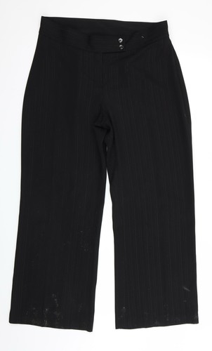 Wallis Womens Black Striped Trousers 