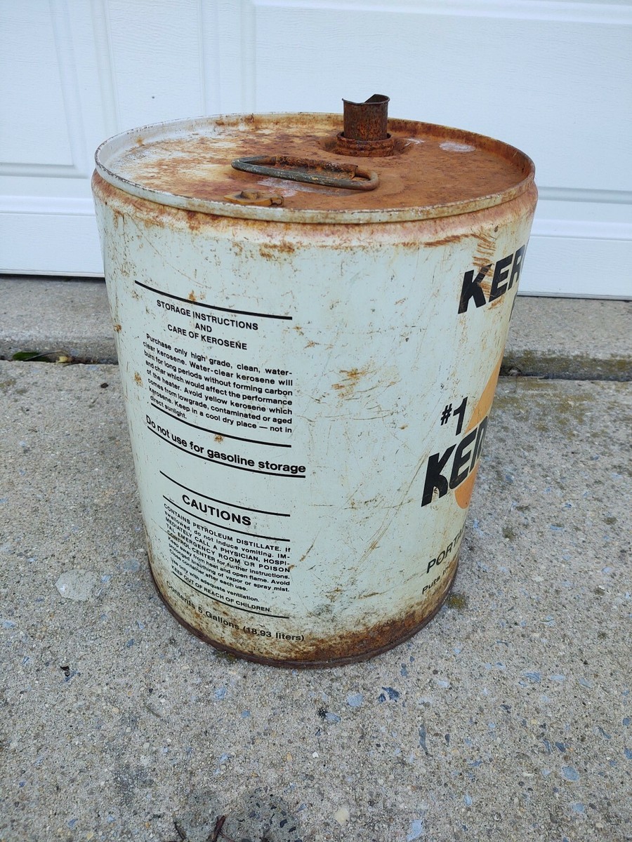 Vintage KERO-SUN Kerosene Metal 5 Gallon Can Man Cave Garage | eBay