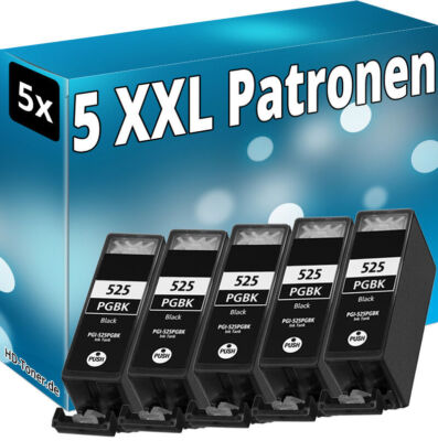 5 PGI-525BK TINTE PATRONEN für CANON IP4850 IP4950 IX6550 MG5150 MG5250 MG5350