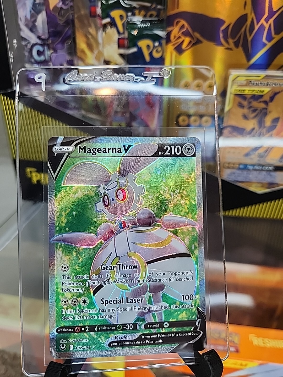 Magearna V (Full Art) 182/195 Ultra Rare  Silver Tempest Pokemon TCG NM
