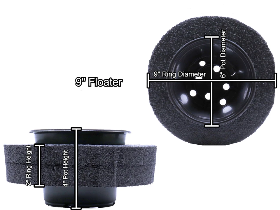 Maceta de estanque de isla flotante de riego automático jardín de agua - 6 TAMAÑOS (¡INCLUYE TIERRA!) Foto 4 de 4