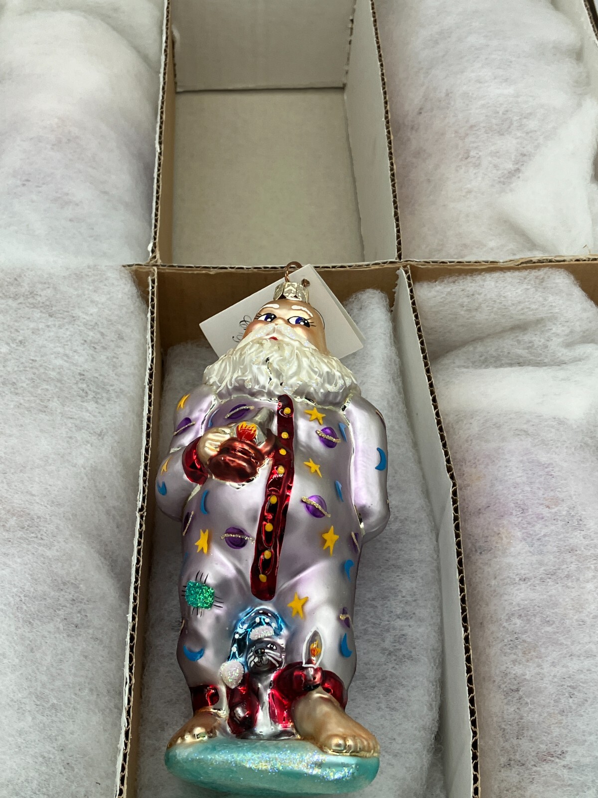 Vintage NEW Christopher RADKO 2000 SANTA JAMAS Glass Ornament 00-281-0 PolandBig