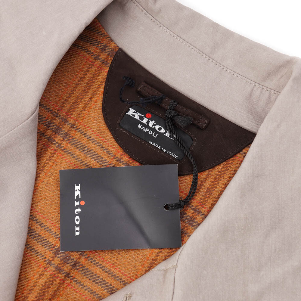 Kiton Napoli Wool and Silk Outer Coat with Cashmere Lining 40R (Eu