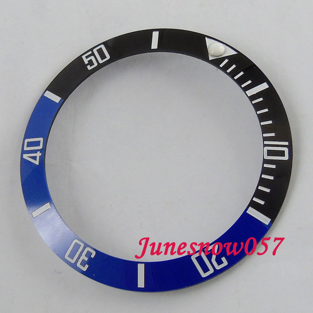 Slope 39.9mm Black Blue Ceramic Watch Bezel Insert for 43mm Men's