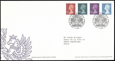Gran Bretaña 2458/61 2003 SPD FDC Serie Reina Isabel II Sobre primer día Talle