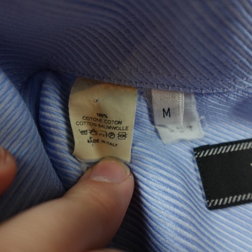 Sergio Valentino Button Up Shirt Mens M Blue Striped Office Professional Modern - Picture 10 of 18