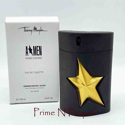 Thierry Mugler A*Men  Pure Coffee EDT for Men 100ml 3.4oz Limited Edition Tester