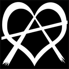 Anarchy Heart Vinyl Decal / Sticker 2(TWO) Pack