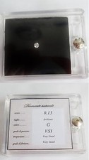 DIAMANTE NATURALE CERTIFICATO BLISTER SIGILLO CARATI 0,13 REGALO INVESTIMENTO