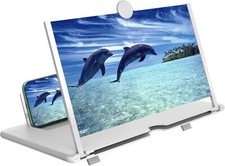 Phone Screen Magnifie 3D HD Mobile Projector for Movies Videos Foldable Stand