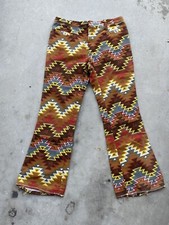 Vintage 70s Bohemian Hippie Homemade Pants Southwest Design Flare Women s
