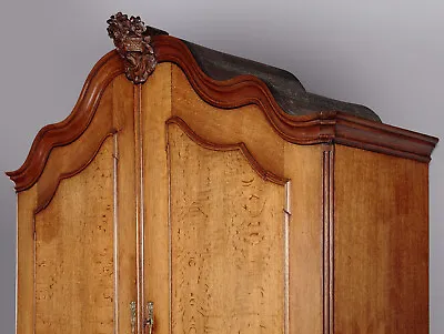 Buy Large Antique Dutch Oak Linen Cupboard Wardrobe C.1780