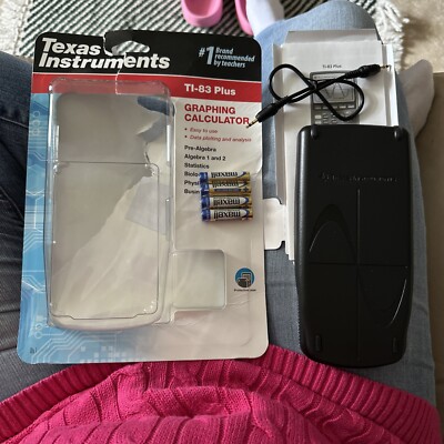 Texas Instruments TI-83 PLUS Black Graphing Calculator with Cover Open Box