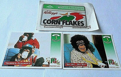 P G TIPS & CORNFLAKES TELEFONKARTEN 