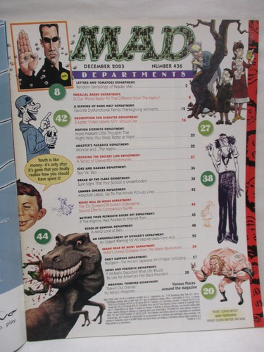 4 Issues MAD Magazine 2002-2003 #423 426 435 436 50th Anniversary Friends Matrix - Picture 18 of 24