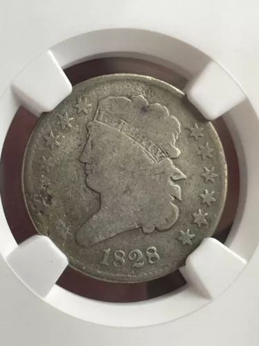 1828 Capped Bust Half Cent- NGC Certified, VG Details, 13 Stars