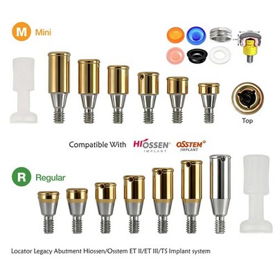 Hiossen ET Zest Locator Overdenture Abutment Legacy Anchor Mini/Regular 1-7.0mm
