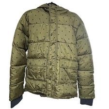 Thereabouts JCP Boys Girls Olive Green Polka Dot Puffer Jacket XL 18/20 NEW