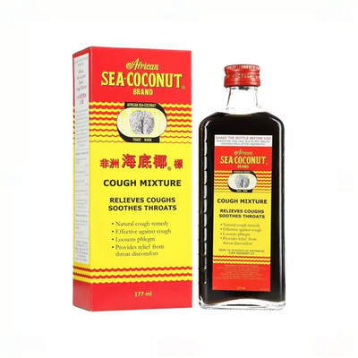 10 X African Sea Coconut 177ml Cough Mixture Relieves Coughs & Soothes Throats