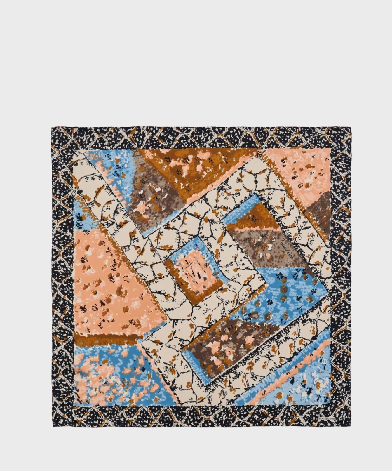 Mantero Alhambra foulard in seta nero 0484F0051G0003 31390₽