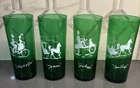 Vintage 1950's - 1960's Anchor Hocking Green Highball Glasses -  Mix & Match