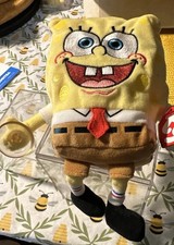 TY Beanie Babies SpongeBob SquarePants Christmas Plush Toy W/Suction Cups 2007