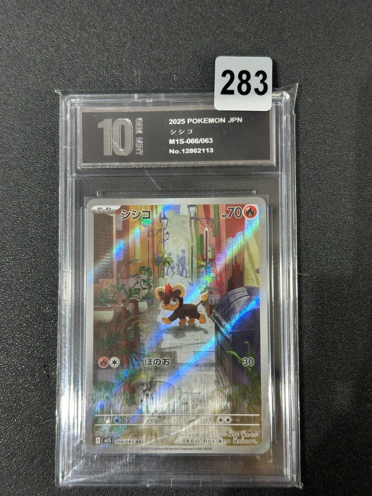 Pokemon Card m1S 066/063 Litleo AR Mega Symphonia Grade 10