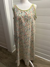 VTG Montgomery Ward Sleeveless Floral Granny Core House Dress 1970  s Summer