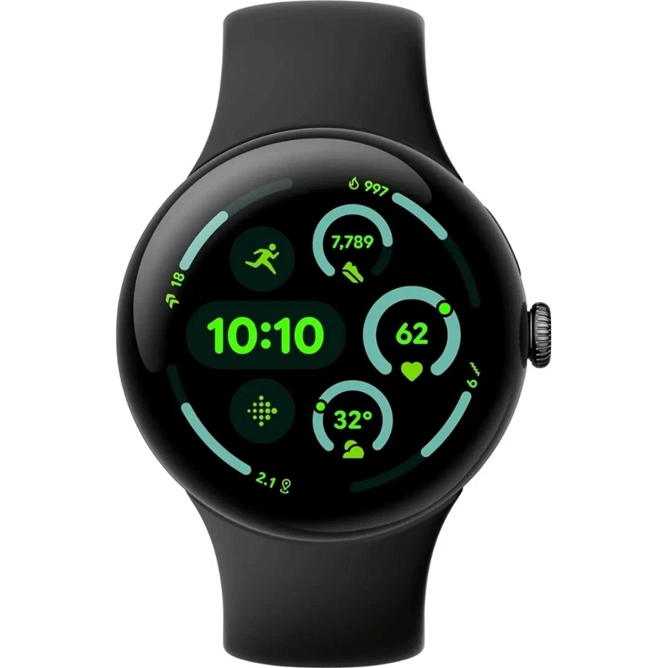 Google Pixel Watch 3 Smart Watch (GPS + Cellular) 45mm, Matte Black - Image 2 of 4