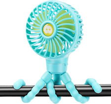 Portable Stroller Fan USB Clip on Fan Rechargeable Small Personal Mini with Remo