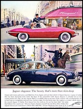 1962 Jaguar XK-E XKE 3.8 Sedan Vintage Advertisement Print Art Car Ad J274