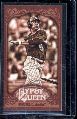 Carlos Gonzalez 2012 Topps Gypsy Queen Sepia Mini #142 (26/99)