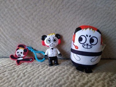 Ryan s World Toys Combo Panda 3  Surprise Figure, Plush 3.5'' & Keychain Hang Tag