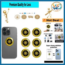 EMF Blocker 6 Pack Stickers for Cell Phones, Laptops, Tablets Reusable, Pee...