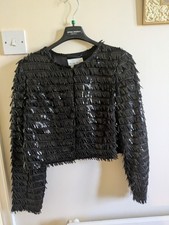 Gorgeous Black Phase Eight Embellished Jacket Size8 Excellent Condition & Value