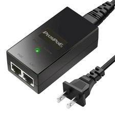 Gigabit PoE Injector 48V Ethernet Adapter IEEE 802.3af 100/1000Mbps Up to 328 Ft