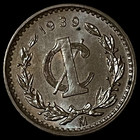 Mexico 1939 Mo 1 Centavo 1c World Type Coin KM# 415 Lot D1-291  Mexicanos Eagle — photo 8