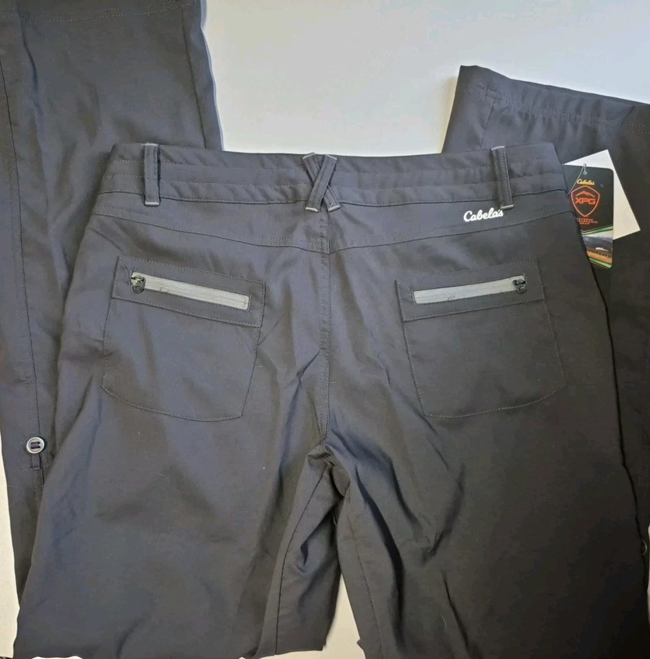 Nwt Cabela's XPG Cool Phase Cooling 女式户外远足裤 12 码灰色全新 — 第 2/4 张图片