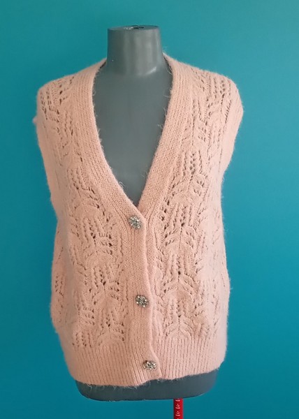 Zara,Pink, Relaxed Fit,Knitted,Vest ,Size S