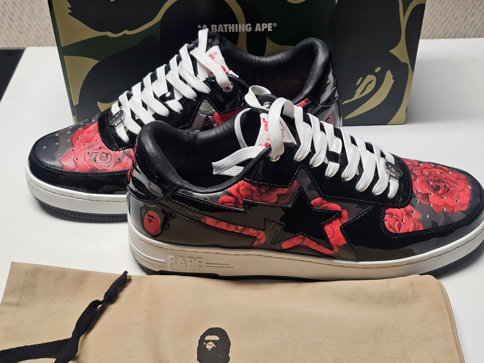A Bathing Ape Bape Sta Icon Anti Social Social Club Black Sz 12 Sk8 Shoes