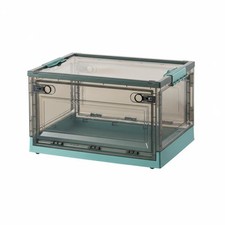 Foldable Storage Box Long-Lasting Clear Plastic Organizer Crate