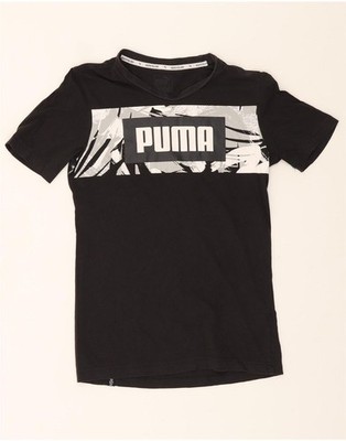 PUMA Mens Graphic T-Shirt Top XS Black Cotton BB20