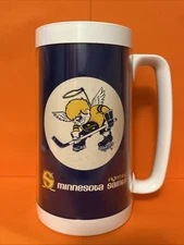 Vintage Minnesota Fighting Saints West Bend Thermo-Serv Cup Mug Plastic Hockey