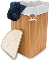 Relaxdays Folding Round Laundry Basket Bin Hamper, 65 x 41 cm, 64 L, made of
