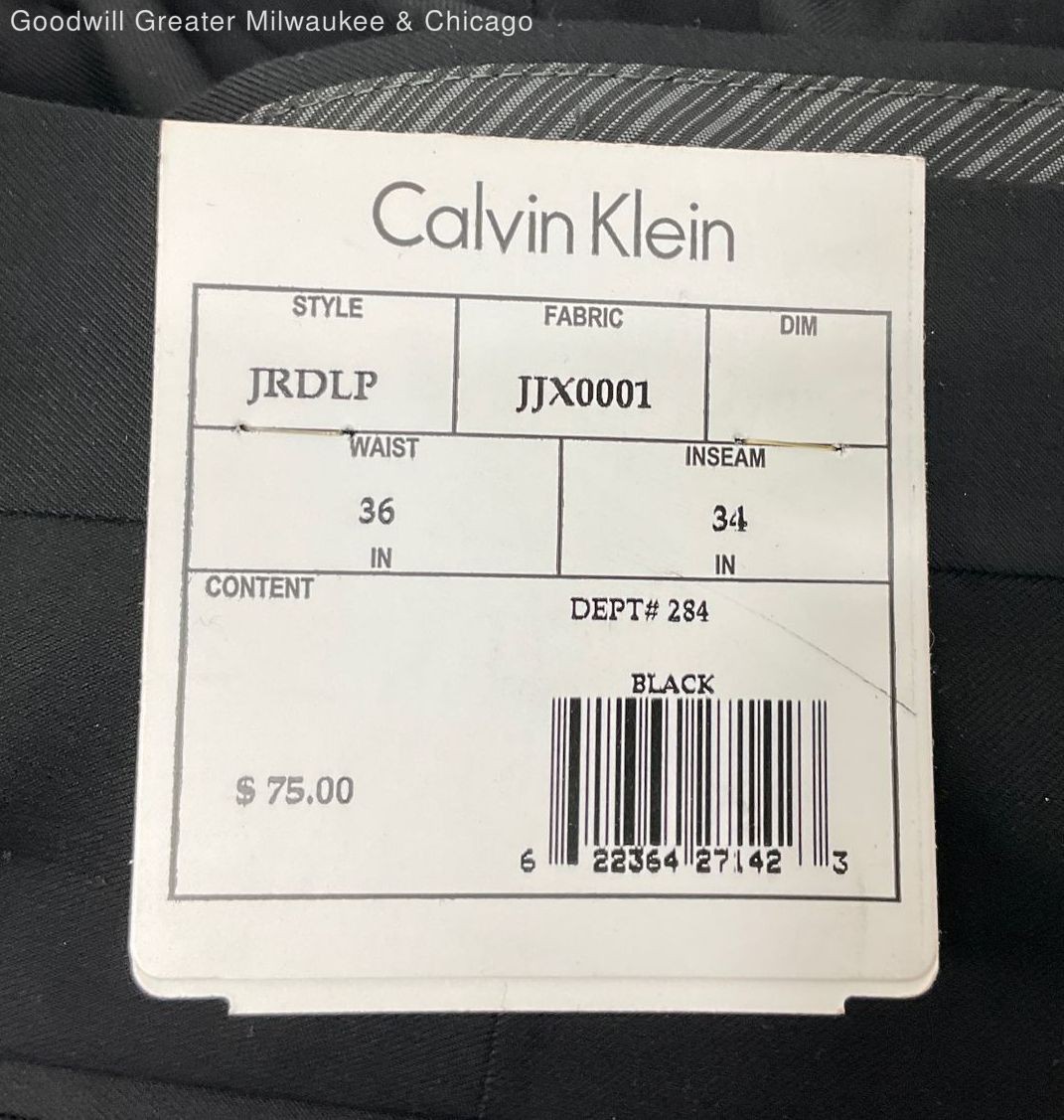 NWT Calvin Klein Men's Black Dress Pants Size 36x34 thumbnail 4