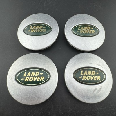 SET OF 4 LAND ROVER DISCOVERY LR2 LR3 CENTER CAPS WHEEL HUB COVERS SILVER GREEN