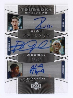 2005-06 Trilogy Trimarks 16/40 Pau Gasol Bobby Jackson Rookie Auto RC HOF 2d0