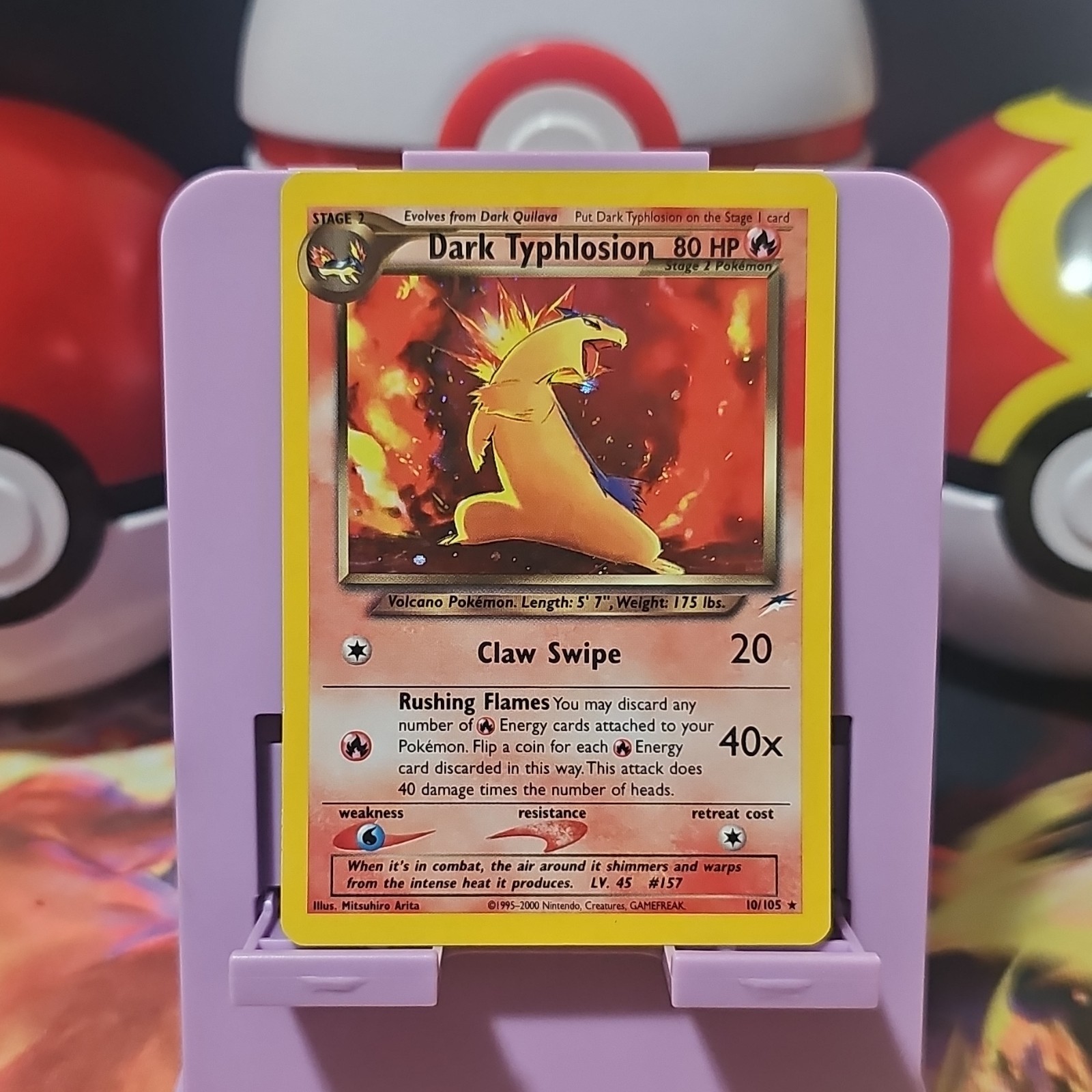 Pokémon TCG Dark Typhlosion Neo Destiny Holo Rare Unlimited English 10/105 M/NM